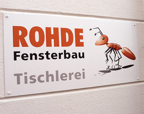 Rohde Fensterbau Logo mit Ameise